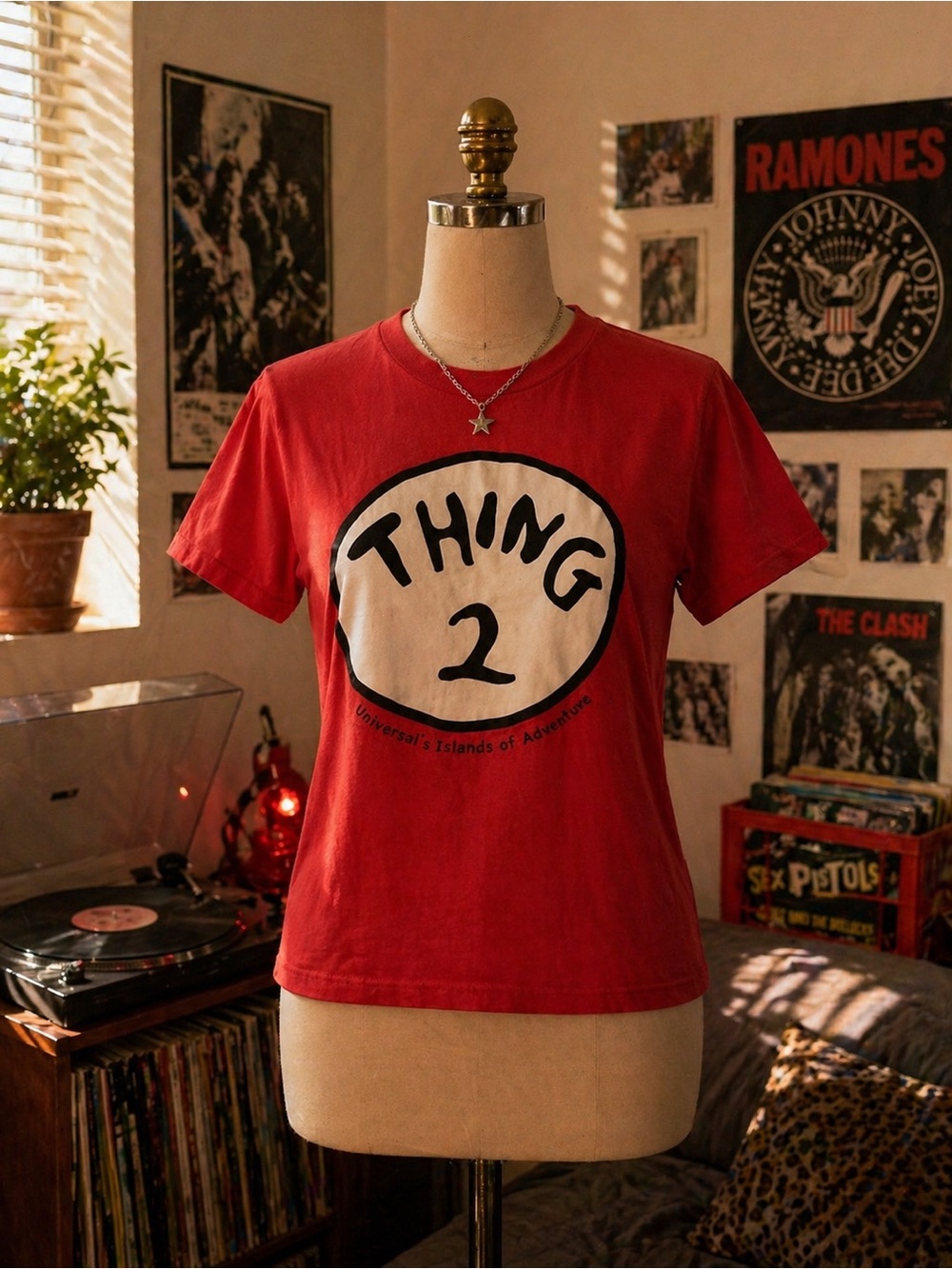 Thing 2 Graphic Tee – Red Universal Studios Shirt 🔥